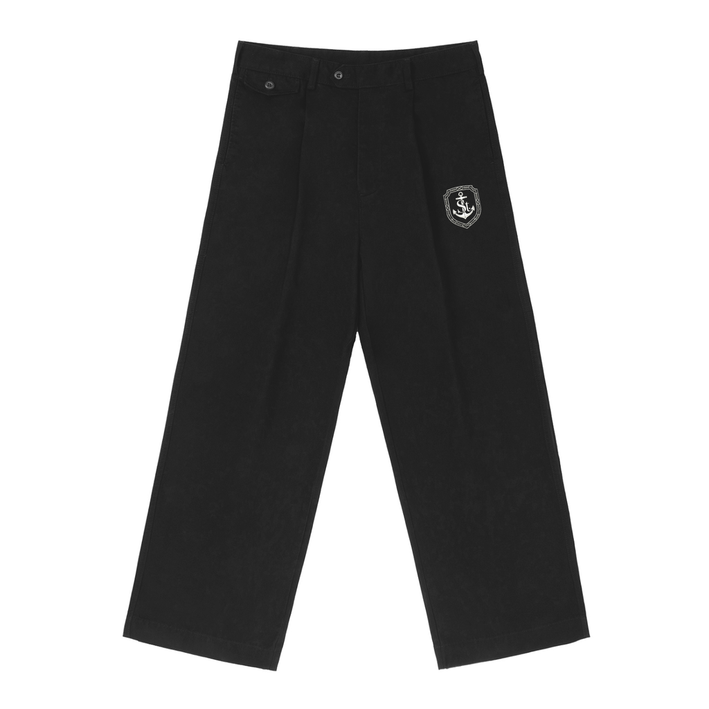 SAINT SEANS Heritage House — Harbor Officer Wide-Leg Trousers