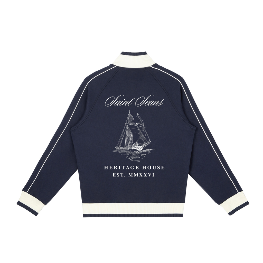 SAINT SEANS HERITAGE HOUSE - The Souvenir Bomber Jacket in Midnight Habor