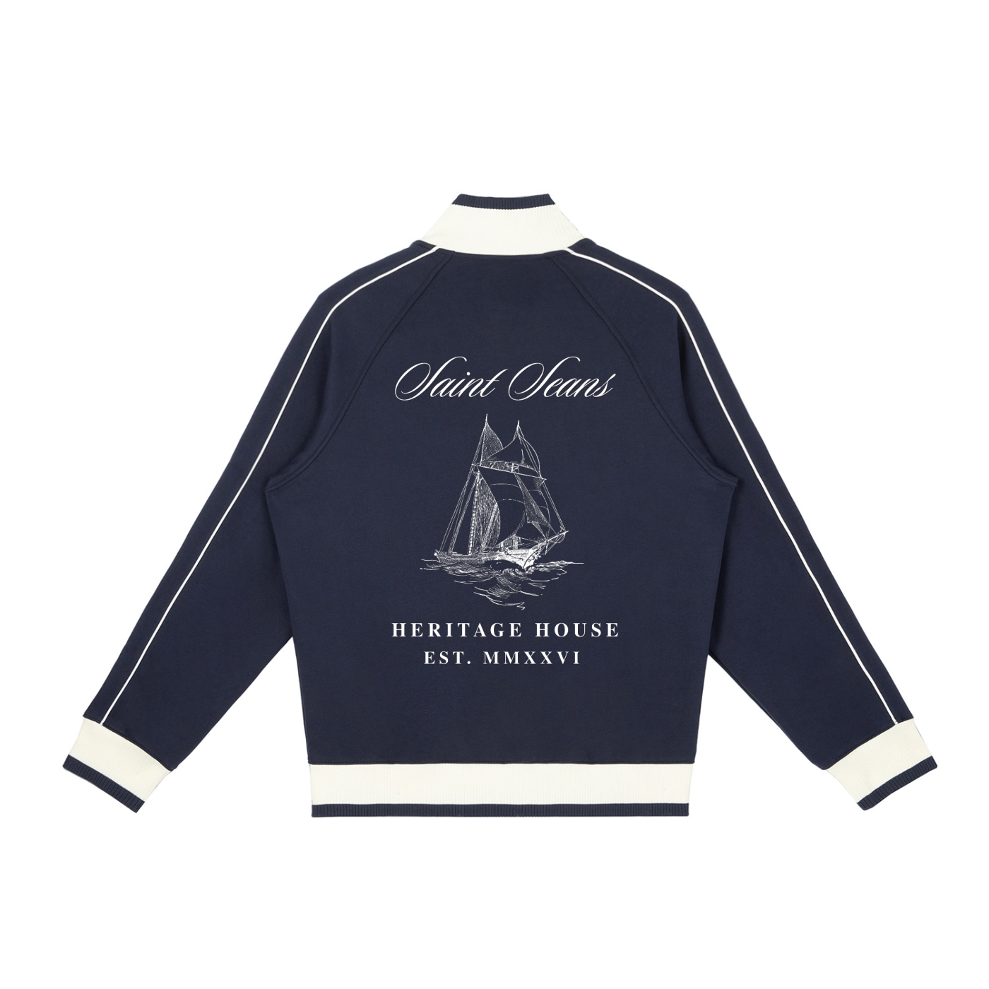 SAINT SEANS HERITAGE HOUSE - The Souvenir Bomber Jacket in Midnight Habor