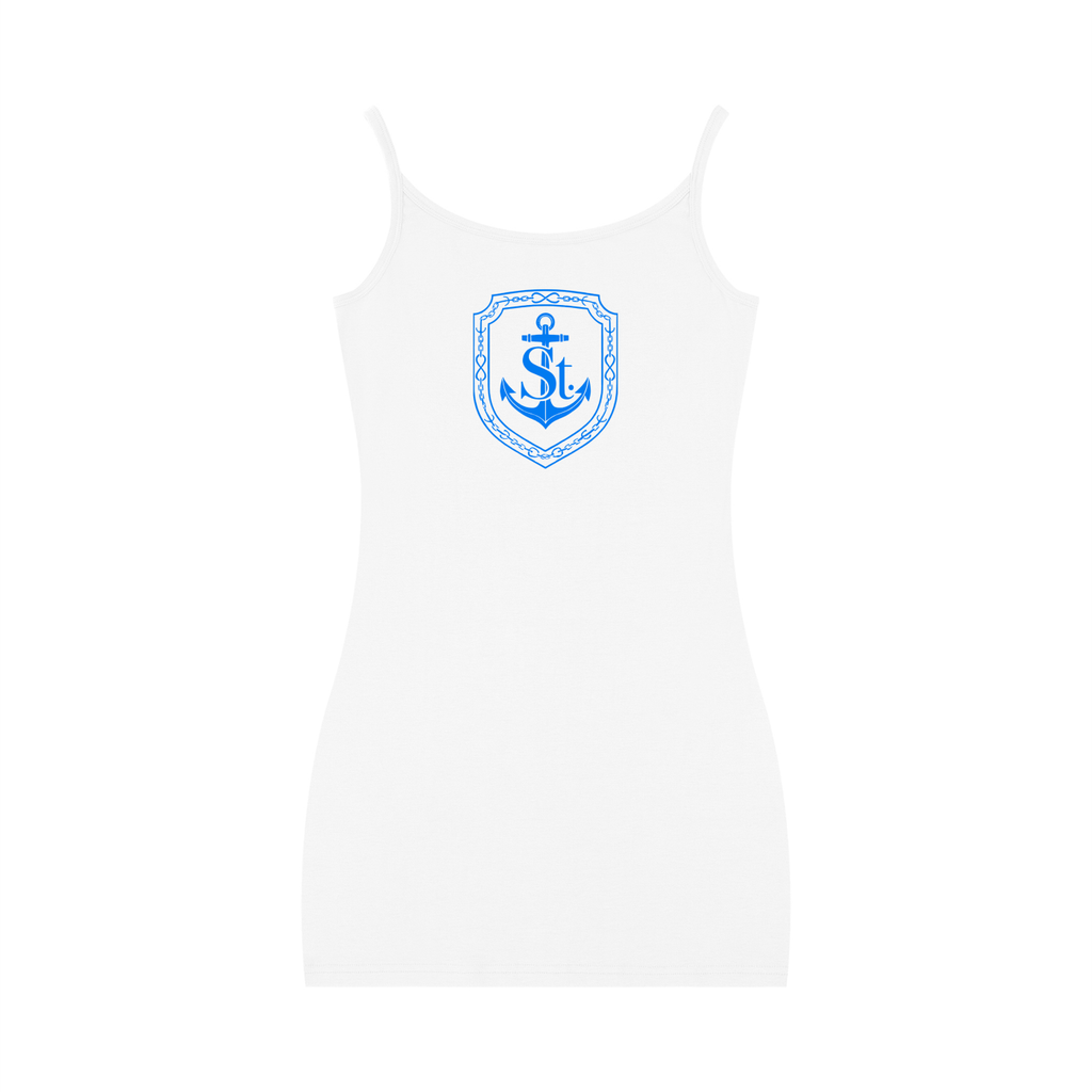 SAINT SEANS USA – WOMENS ANCHOR CREST BODYCON DRESS (WHITE)