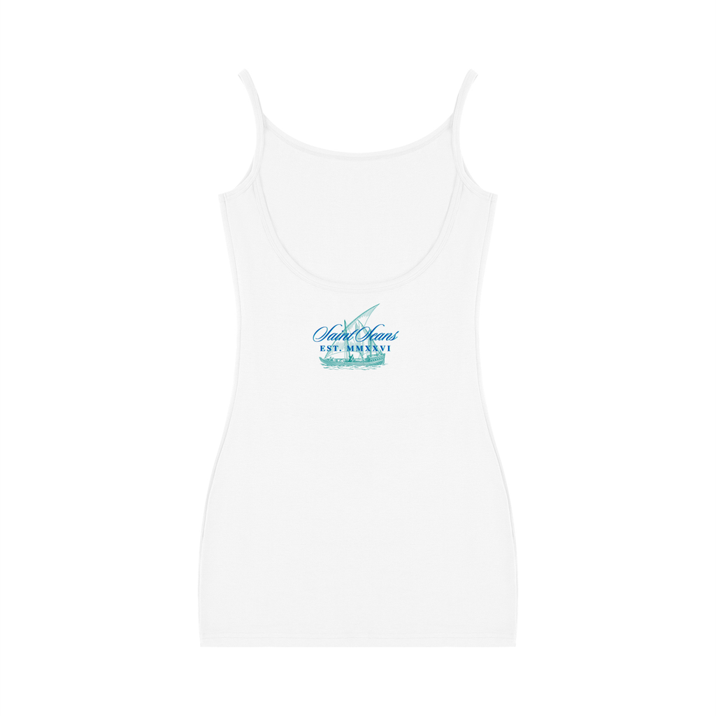 SAINT SEANS USA – WOMENS ANCHOR CREST BODYCON DRESS (WHITE)