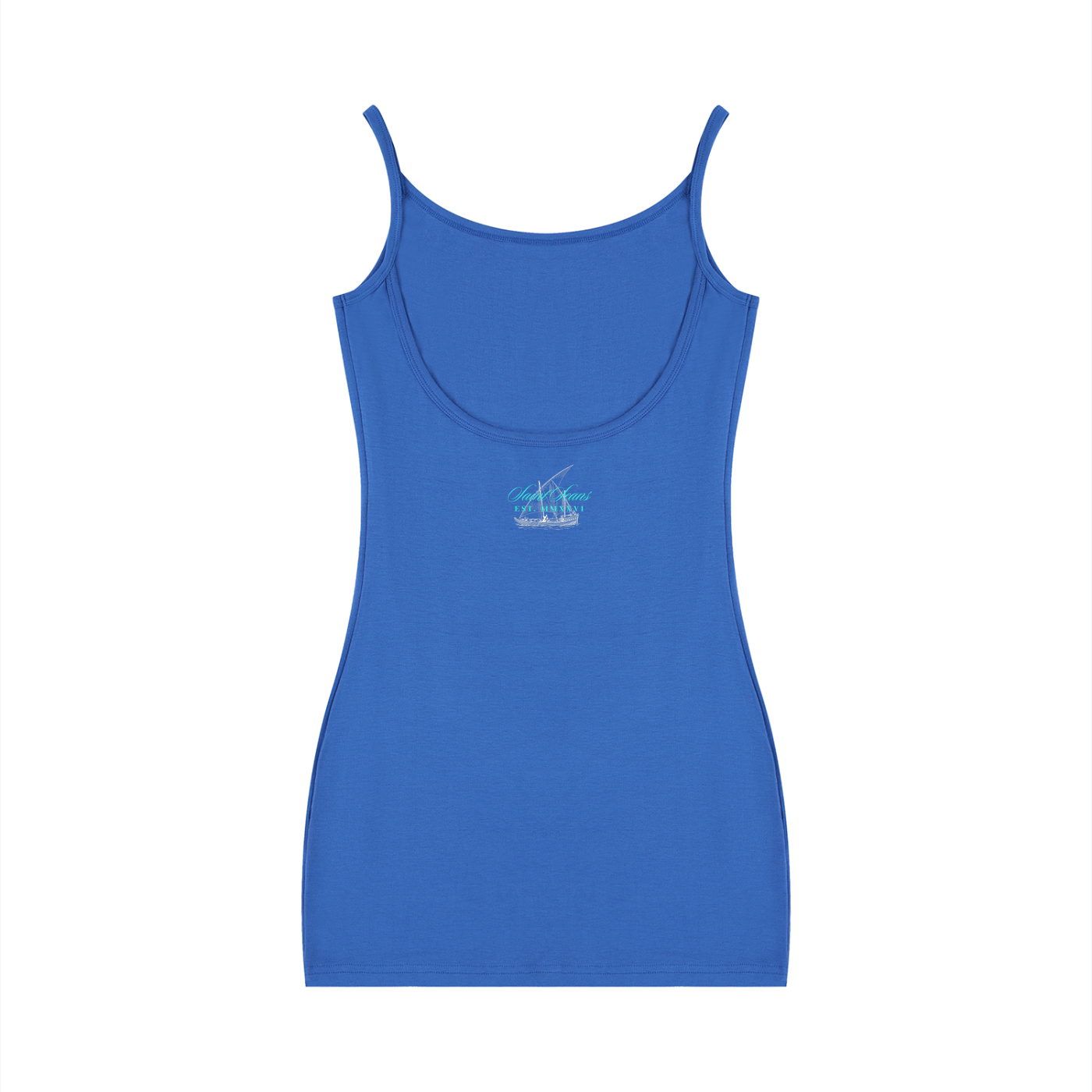 SAINT SEANS USA – WOMENS ANCHOR CREST BODYCON DRESS (ROYAL BLUE)