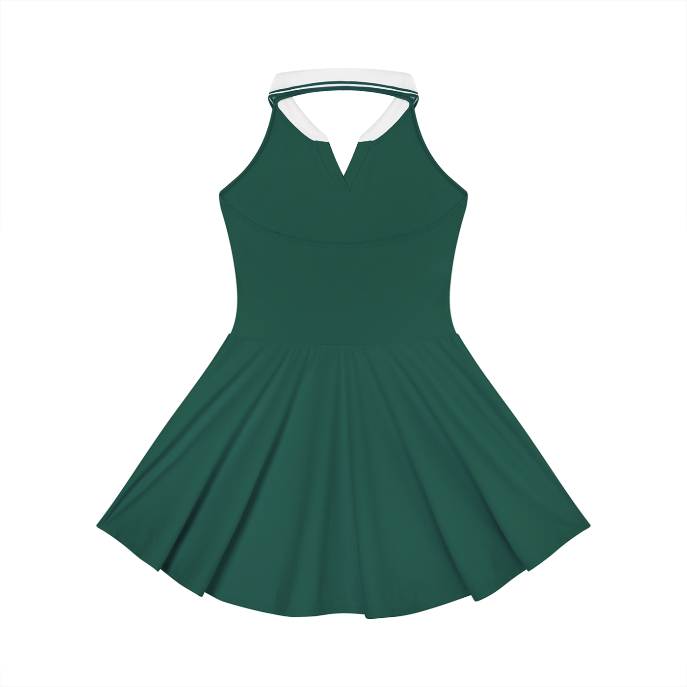 SAINT SEANS USA – WOMENS HALTER A-LINE TENNIS DRESS (WHITE)