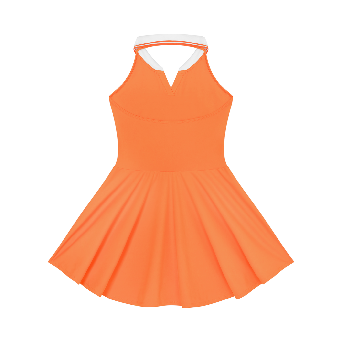 SAINT SEANS USA – WOMENS HALTER A-LINE TENNIS DRESS (WHITE)
