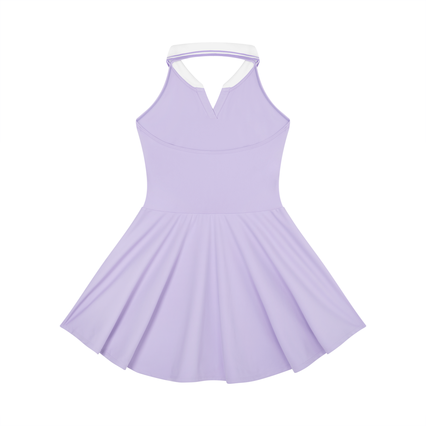 SAINT SEANS USA – WOMENS HALTER A-LINE TENNIS DRESS (WHITE)