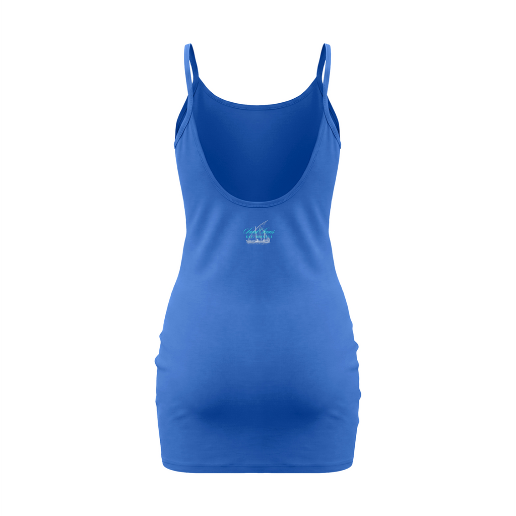 SAINT SEANS USA – WOMENS ANCHOR CREST BODYCON DRESS (ROYAL BLUE)