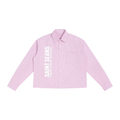 •	SAINT SEANS Heritage House — Rose Harbor Coastal Check Boxy Overshirt — Pink Plaid