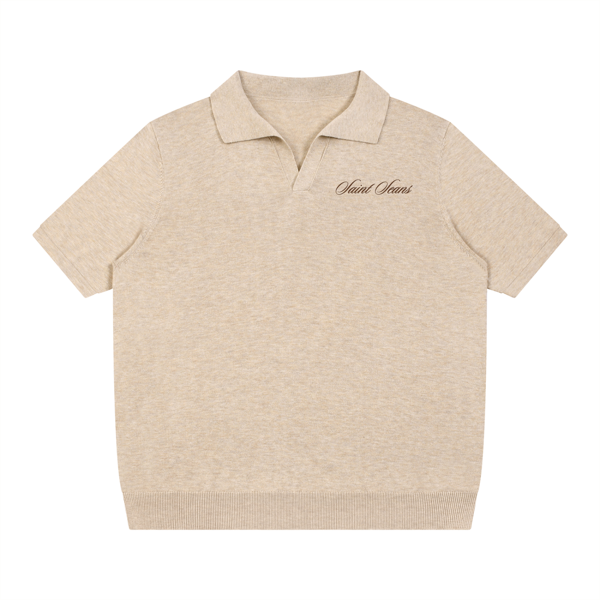SAINT SEANS Heritage House — Unisex Oversized Harbor Knit Polo