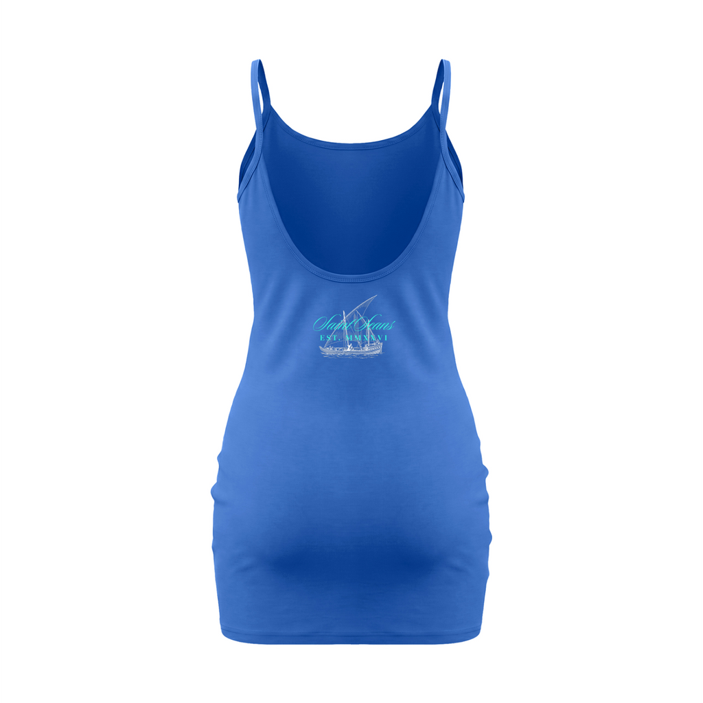 SAINT SEANS USA – WOMENS ANCHOR CREST BODYCON DRESS (ROYAL BLUE)
