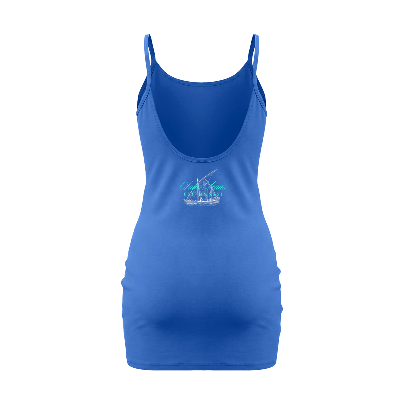 SAINT SEANS USA – WOMENS ANCHOR CREST BODYCON DRESS (ROYAL BLUE)