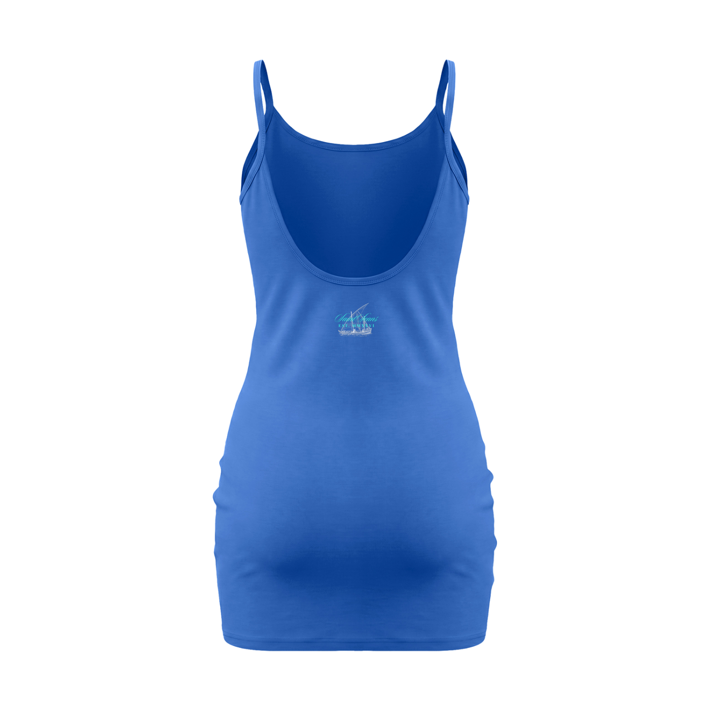 SAINT SEANS USA – WOMENS ANCHOR CREST BODYCON DRESS (ROYAL BLUE)