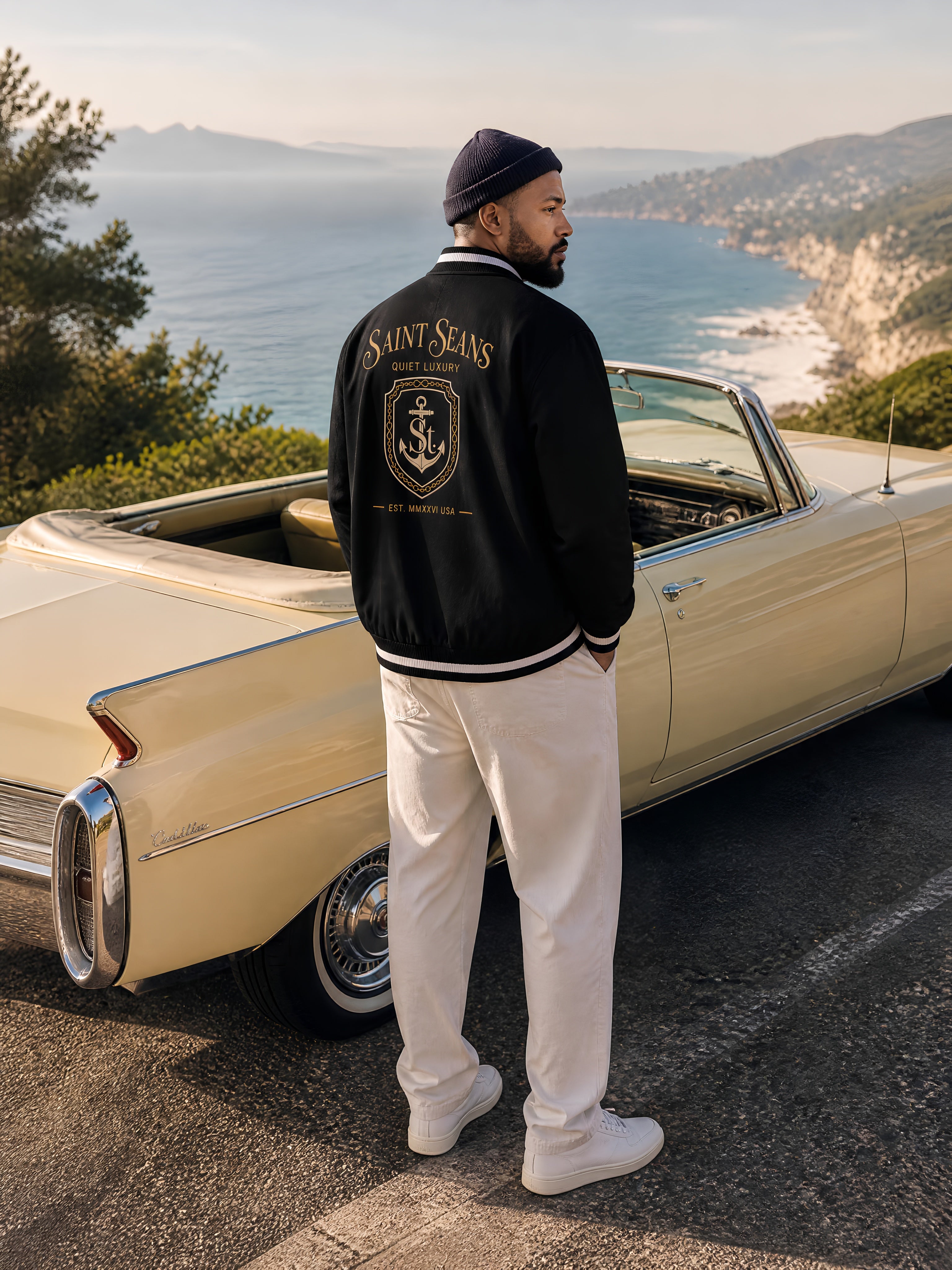 SAINT SEANS Heritage House — Coastal Bomber Jacket